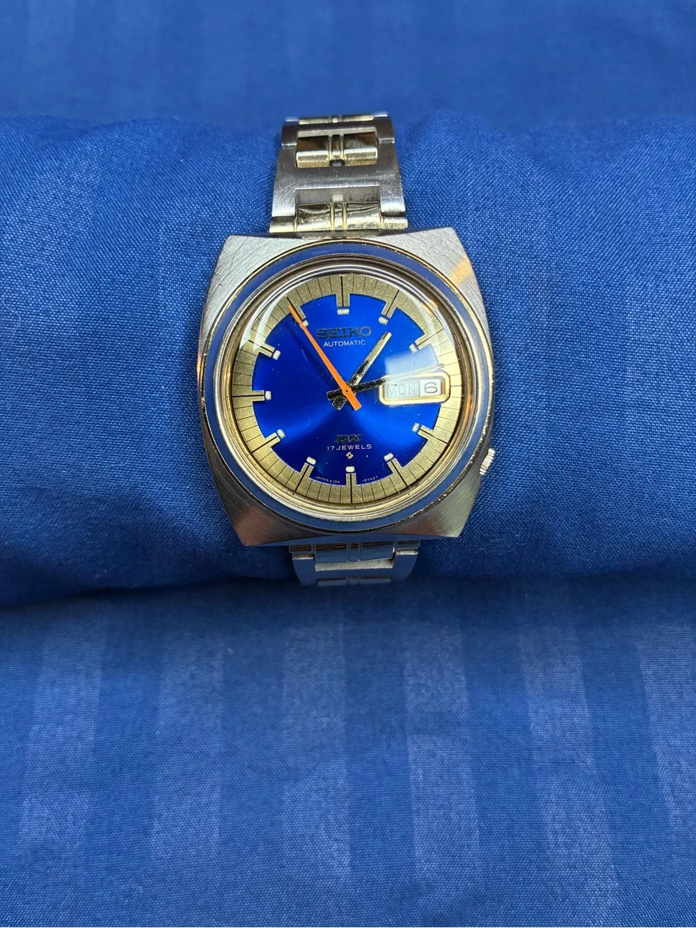 Seiko Blue Dial with Gold Accents Men's Watch